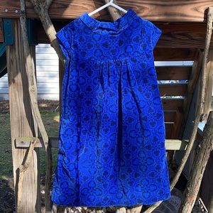 Tea Collection velvet blue print dress 7